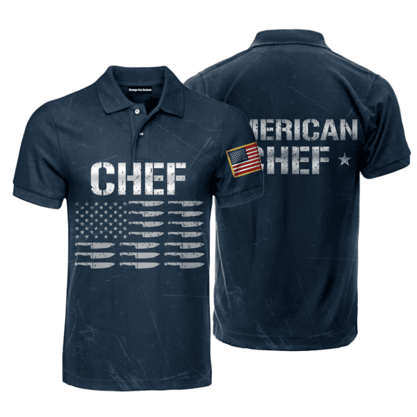 American Chef Polo Shirt For Men, Gift for Master chef, Best Chef gift, cooking gift, cooking shirt