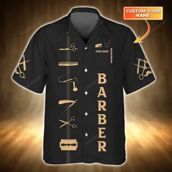 Barber Shop hawaiian shirt, Barber gift, Gift For Hair Dresser, Salon 3D shirt