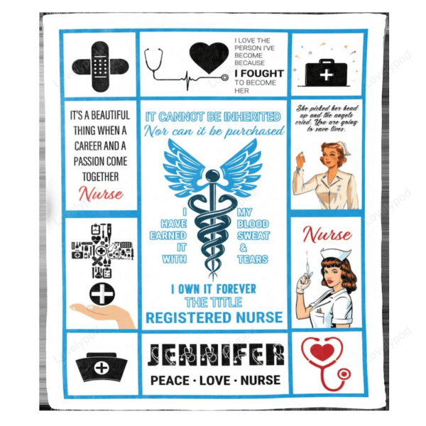 Customized Registered Nurse Blanket, Registered Nurse Nurse Day Gift Custom Gift For Nurse, Personalized Blanket For Nurse - Image 4