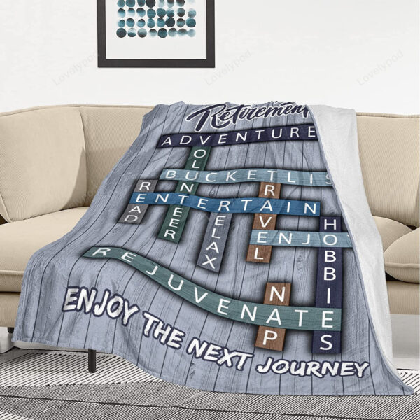 Retirement Gifts for Men Women, Happy Retirement Throw Blanket 50x60, Gifts for Retired Dad Mom Coworker Friends Nurse Teacher Doctor - Image 3