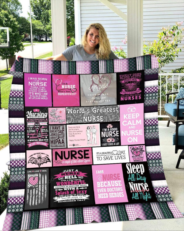 Gifts for Women Nurses, Ultra Soft Nurse Theme Blanket Microfiber Plush Sherpa Blanket - Image 3