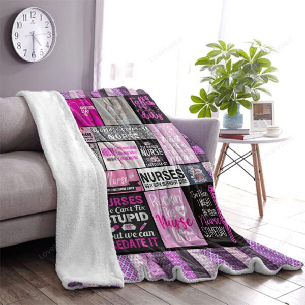 Nurse Gifts Nurses Week Gifts Throw Blanket, Nurse Gifts for Women,School Nurse Gifts - Image 3