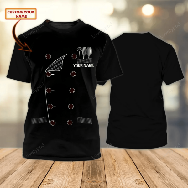 Cusstom name Chef Cook 3D Shirt, Chef apparel, Chef Lover Shirt, Master Chef Shirts