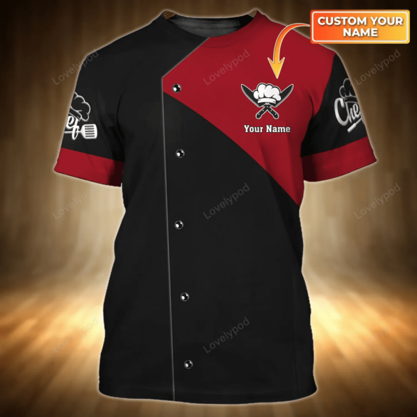 Personalized Chef 3D Shirt, Custom Cook T Shirts With Name, Gift For Master Chef - Image 3