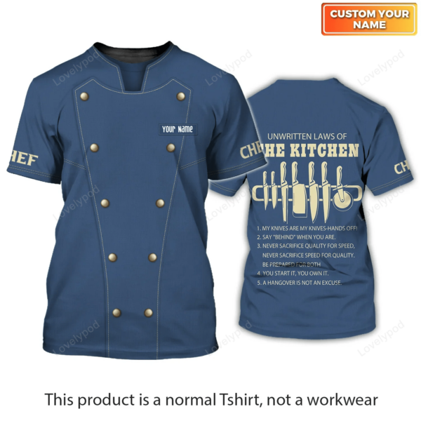 Personalized Chef Shirt, Chef Apparel, Chef Wear Cook Shirts, Chef Uniform - Image 2