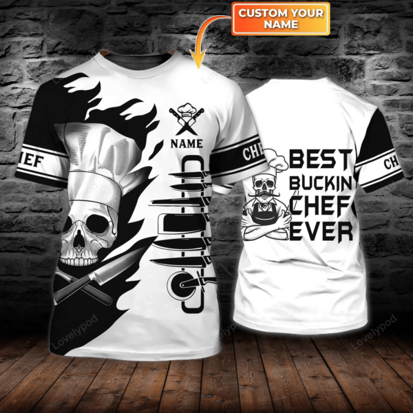 Personalized Chef 3D Shirt, Custom Cook T Shirts With Name, Gift For Master Chef - Image 6