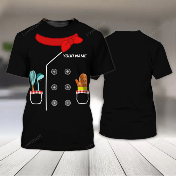 Chef 3D shirt for Men, Men's Chef Apparel, Chef Uniform, Gift for master chef