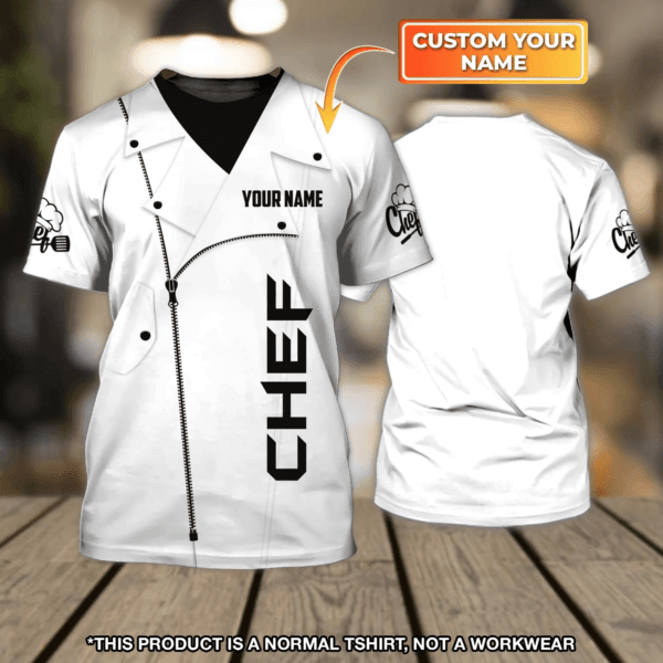 Custom name Masster chef 3D Tshirt, Cooking Shirt, Chef Birthday, Chef Present