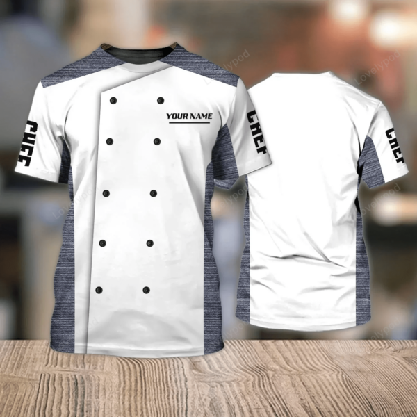 Chef 3D shirt for Men, Men's Chef Apparel, Chef Uniform, Gift for master chef - Image 3