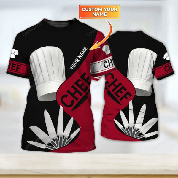 Custom Chef Shirt For Him, Women Chef 3D T-Shirt, Birthday Gift - Image 2