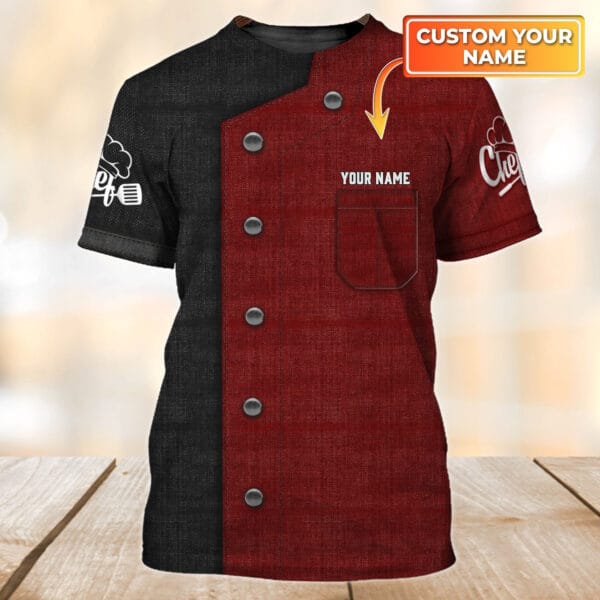 Personalized name Master Chef 3D Shirt for men, Custom Cooking TShirts, Gift For Master Chef - Image 5