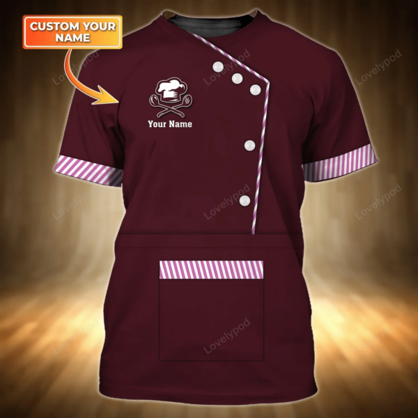 Custom Chef Shirt For Him, Women Chef 3D T-Shirt, Birthday Gift - Image 5