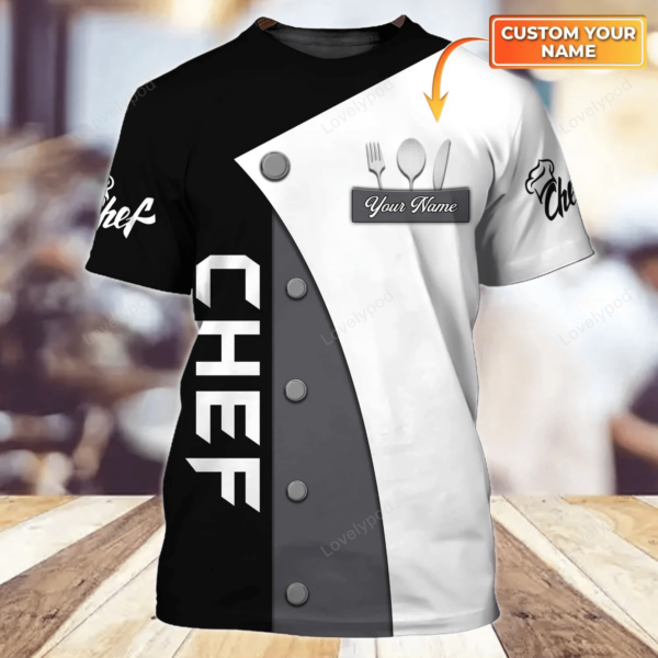 Gift for Chef, Master Chef 3D full printed, Chef 3D Shirt, Cook lovers gift - Image 2