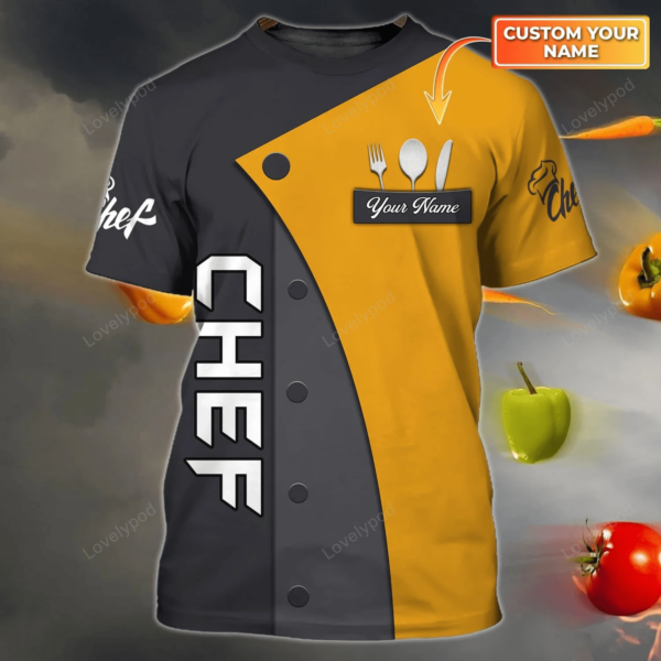 Gift for Chef, Master Chef 3D full printed, Chef 3D Shirt, Cook lovers gift - Image 3