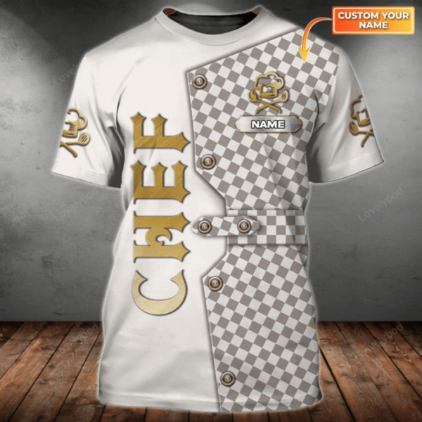 Chef Gift for Father, Cook, Chef 3D all over printed , Male Chef Shirt, Cooking Shirt, Mom Cooking Gift - Image 4