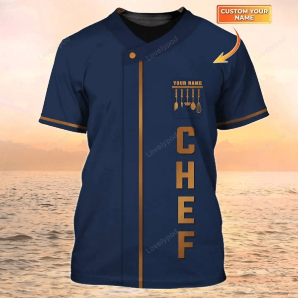 Personalized 3D All Over Print Chef Shirt, Chef Uniform