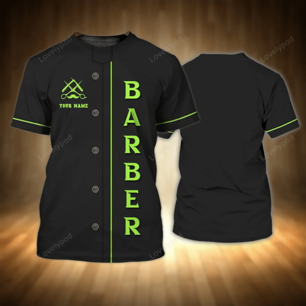 Personalized Name Barber Shop 3D all over printed, Barber Gift, Barber T-shirt, Barber Birthday Present