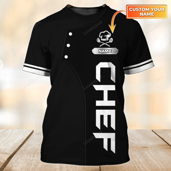 Personalized Master chef 3D printed Shirt, Cheft Shirt, Gift for chef lover - Image 2