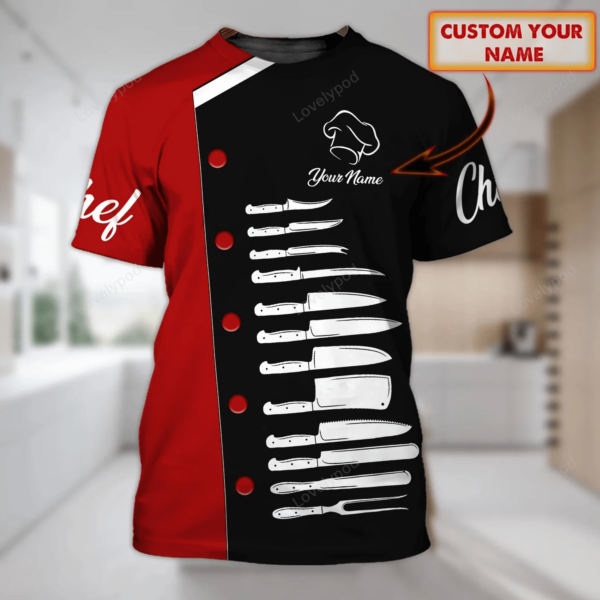 Chef works shirt, Chef shirt For Men, Women, Chef 3D all over printed , Gift for Chef - Image 4