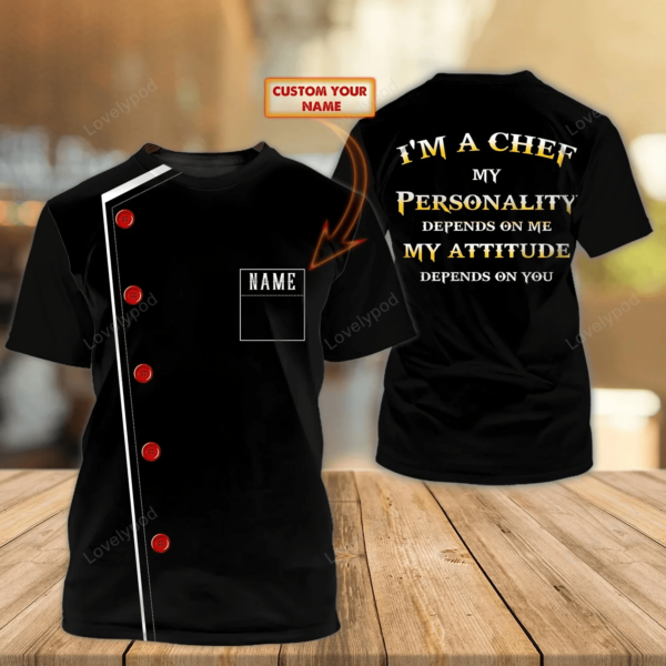 Personalized Master chef 3D printed Shirt, Cheft Shirt, Gift for chef lover - Image 7