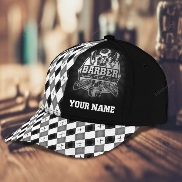 Personalized With Name 3D Full Printed Barber Classic Cap For Men And Woman, Barber Cap Hat - Image 6