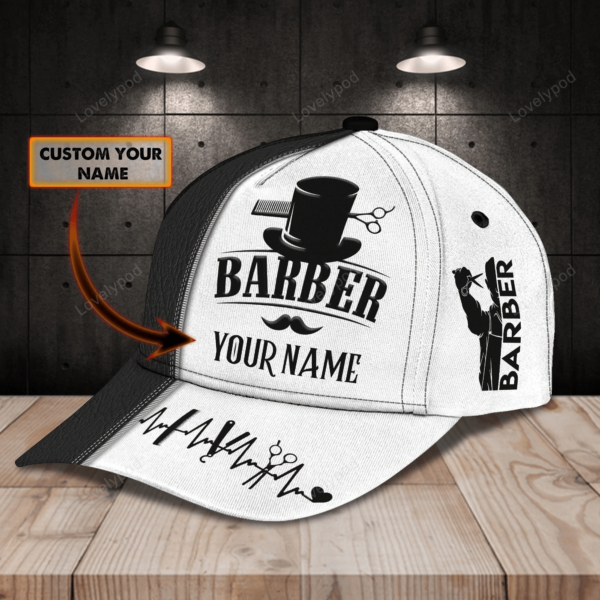 Custom Name Barber Baseball Cap Hat For Men, Woman Barber Caps, Birthday Gift For Barber Friend - Image 7