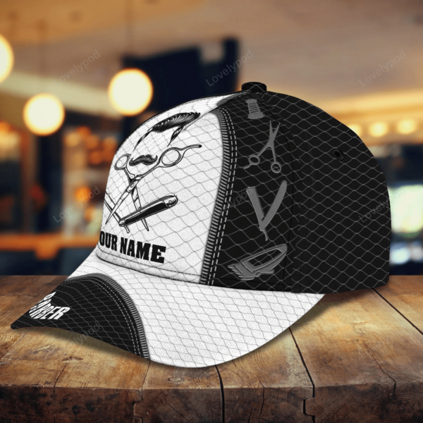 Personalized With Name 3D Full Printed Barber Classic Cap For Men And Woman, Barber Cap Hat - Image 11