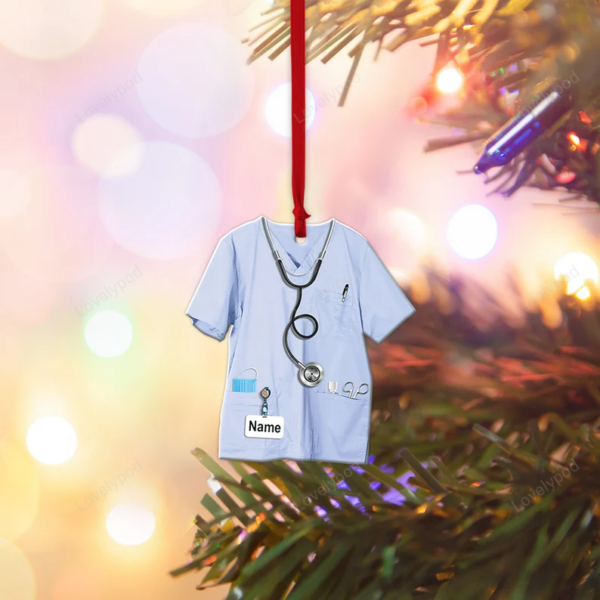 Ornaments Personalized Nurse Shirt Doctor Nurse Graduation Ornament Medical Hospital Outfit Christmas Gift