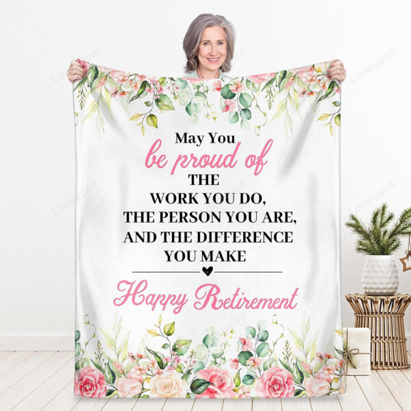 Retirement blanket for Women, Retired Gifts for Women, Happy Retirement Gifts for Teachers Nurses Mom Grandma Friend - Image 5