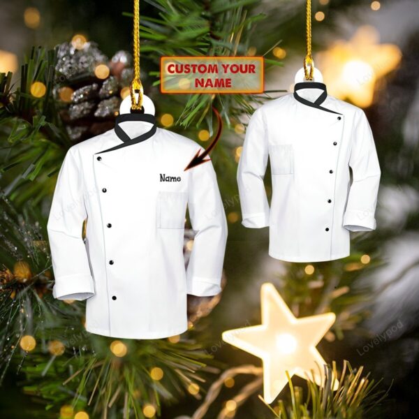 Personalized Chef Christmas Ornament, Chef Ornament, Christmas Gift for master Chef - Image 2