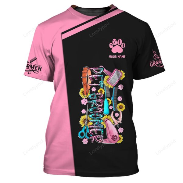 Pet Groomer Sublimation Personalized Name 3D Shirts Gift For Pet Groomers