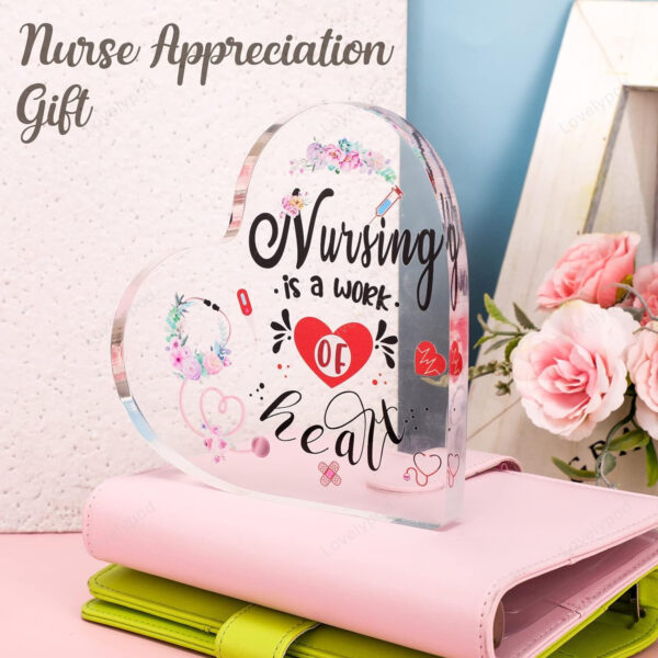 Nurse Appreciation Gifts for RN Nurses Graduation, Present for Nurse's Day Women Acrylic Nursing Week Keepsakes - Image 2