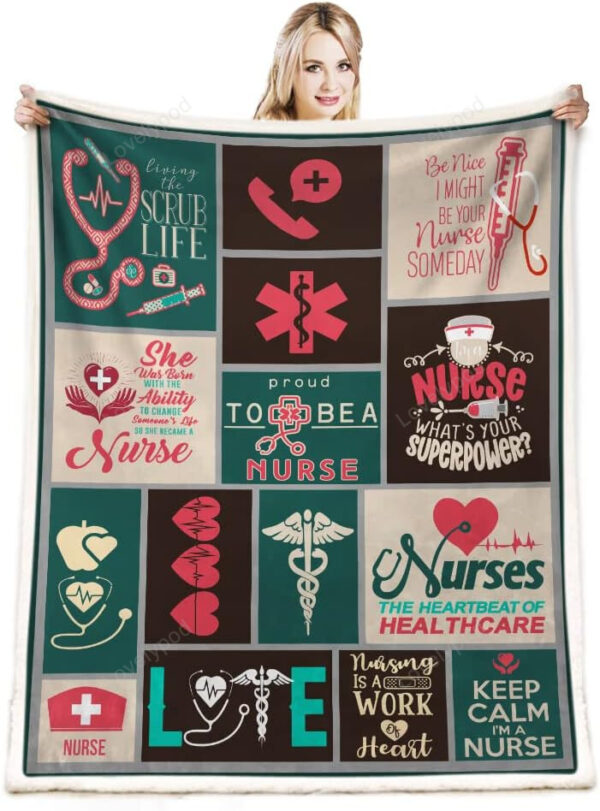 Nurse Blanket, Nurse Gifts for Women, Gifts for Nurses, School Nurse Gifts, Nurse Graduation Gifts