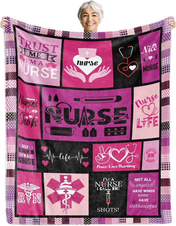 Nurses Blanket Week Gifts, Nurse Appreciation, Nurse Practitioner Gifts for Women, Nurse Blanket 50''X60''