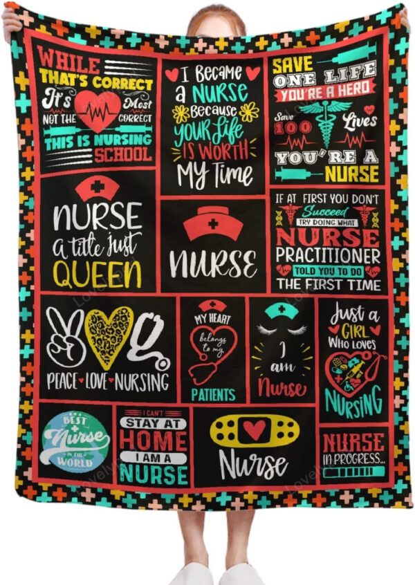 Nurse Gifts Blanket, Gifts for Nurse, Nurse Appreciation Gifts, Nurse Gifts for Nursing Student - Image 2