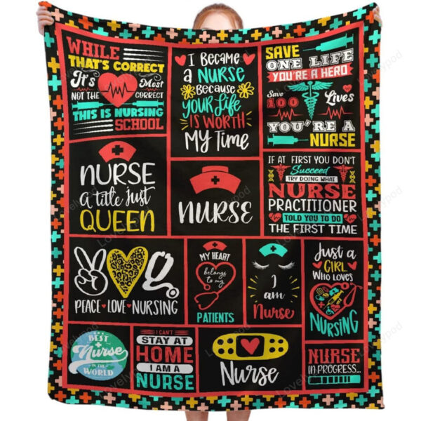 Nurse Gifts Blanket, Gifts for Nurse, Nurse Appreciation Gifts, Nurse Gifts for Nursing Student