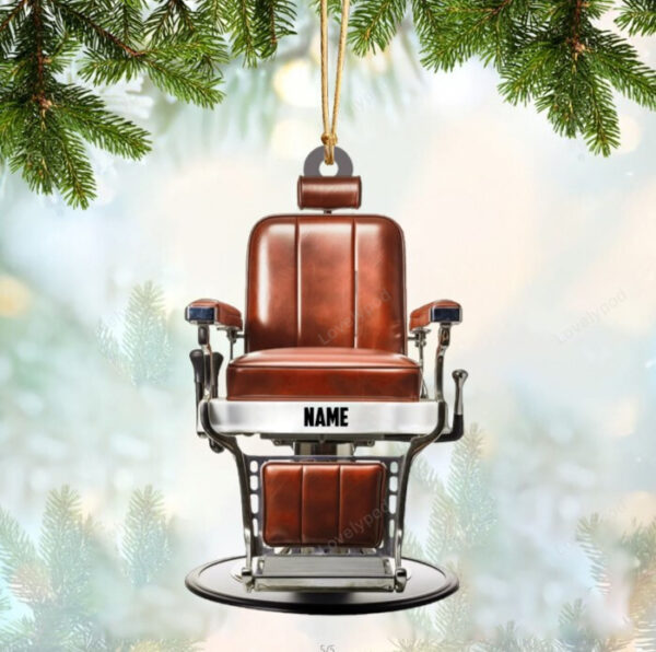 Personalized Barber Chair Christmas Ornament - 2024 New Release, Christmas tree decoration - Image 9